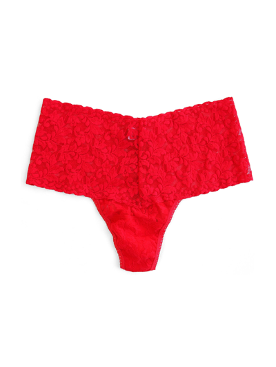 Hanky Panky Plus Retro Thong With $6.25 Credit In Red