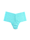 Hanky Panky Leopard Cross-dyed Lace Retro Thong In White