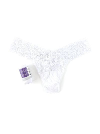 Hanky Panky Petite Size Signature Lace Low Rise Thong In White