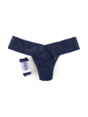 Hanky Panky Petite Signature Lace Low Rise Thong In Blue