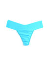 Hanky Panky Breathesoft Natural Rise Thong In Blue