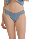 Hanky Panky Eco Rib Low Rise Thong In Blue
