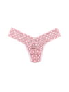 Hanky Panky Printed Original-rise Signature Lace Thong In Pink Frosting