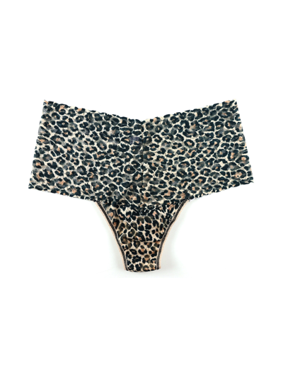 Hanky Panky Printed Retro Lace Thong In Multicolor