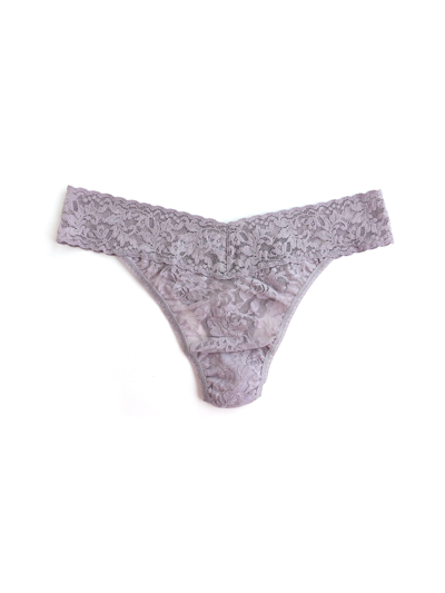 Hanky Panky Signature Lace Original Rise Thong In Grey