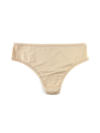 Hanky Panky Playstretch Natural Rise Thong In Brown