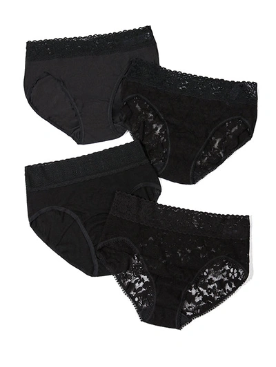 Hanky Panky 4 Pack French Brief Starter Pack In Black
