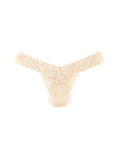 Hanky Panky Daily Lace™ Low Rise Thong Storm Cloud Blue In White