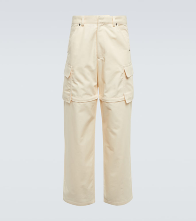 Jacquemus Cotton-canvas Cargo Pants In Cream