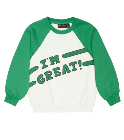 Mini Rodini Kids' Printed Cotton Sweatshirt In Green