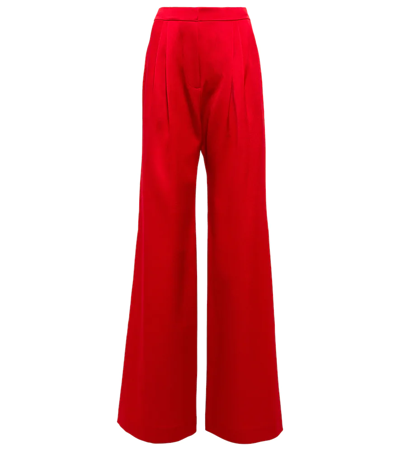 Alex Perry Women's Patton Satin-crepe Wide-leg Pants In Red