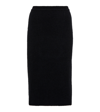 Wardrobe.nyc Ribbed-knit Cotton-blend Tube Midi Skirt In Black