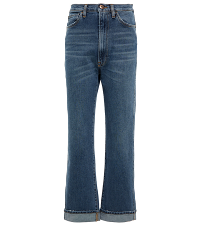 3x1 N.y.c. Claudia Extreme High-rise Straight Jeans In Blue