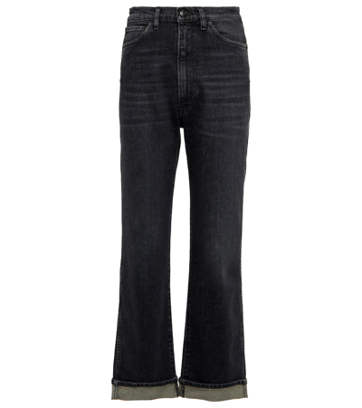 3x1 N.y.c. Claudia Extreme High-rise Straight Jeans In Black