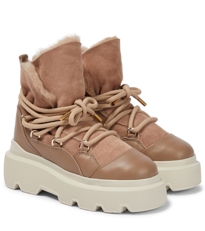 Inuikii Endurance Shearling-lined Boots In Brown