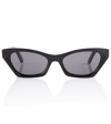Dior Beveled Acetate Butterfly Sunglasses In Black