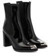 ALEXANDER MCQUEEN PUNK PATENT LEATHER ANKLE BOOTS
