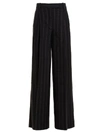 Versace Logo-pinstripe Trousers In Gray