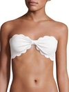 Marysia Antibes Scalloped Bandeau Bikini Top In Off White