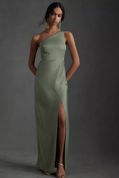 Bhldn Dylan Satin Charmeuse Dress In Green