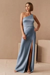 Bhldn Dylan Satin Charmeuse Dress In Blue