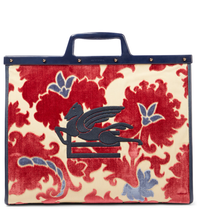 Etro Love Trotter Large Jacquard Tote Bag In 0