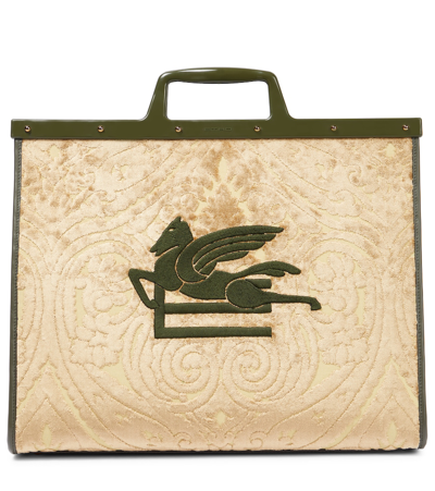 Etro Love Trotter Large Jacquard Tote Bag In 0