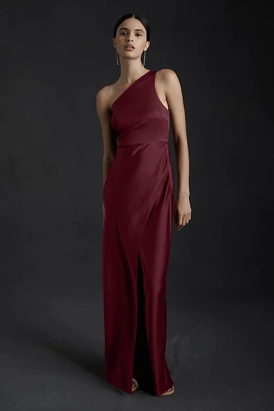 Bhldn Dylan Satin Charmeuse Dress In Red