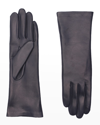 Agnelle Classic Leather Gloves In Baltique