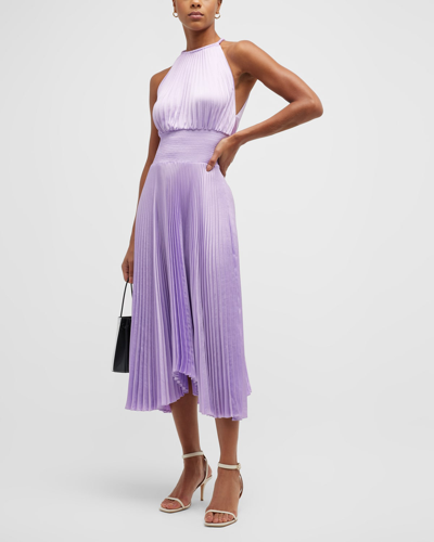 A.l.c Renzo Ii Sleeveless Pleated Midi Dress In Pink