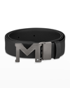 Montblanc Men's M Buckle Cut-to-size Leather Belt