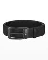 MONTBLANC MEN'S BLACK 35MM REVERSIBLE BELT