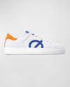 Loci Men's Nine Classic Vegan Low-top Sneakers In White/orange/blue