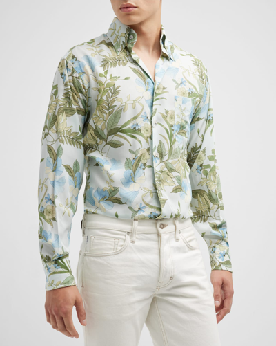 Tom Ford Floral-print Lyocell-blend Shirt In Multicolore