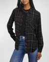 RAILS HUNTER PLAID BUTTON-FRONT SHIRT