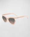 Carolina Herrera 53mm Cat Eye Sunglasses In Nude