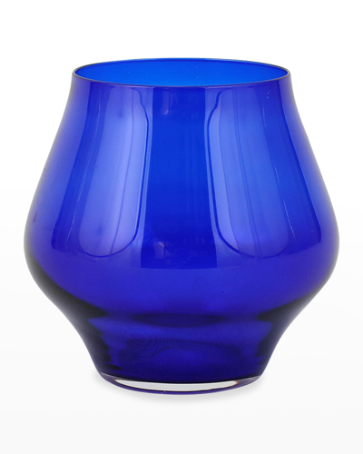 Vietri Contessa Cobalt Stemless Wine Glass In Blue