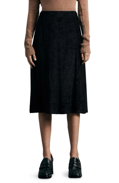 Rag & Bone Jaci Corduroy Midi-skirt In Black