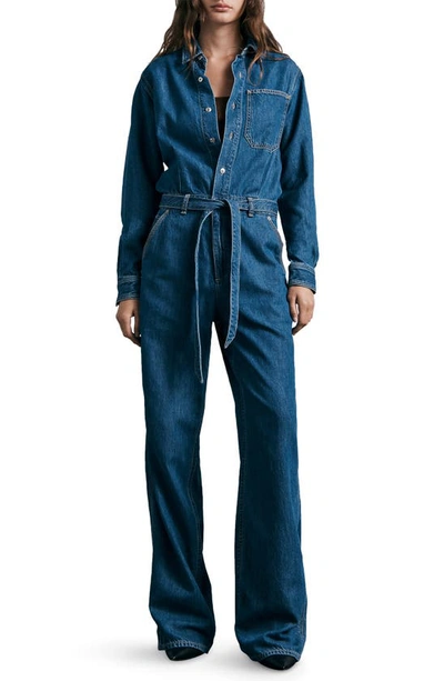 Rag & Bone Featherweight Denim Jumpsuit In Barlow