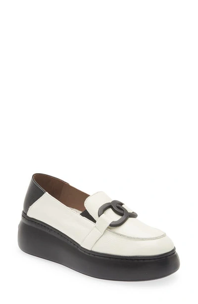 Wonders Platform Loafer In Wild Milk/ Wild Black