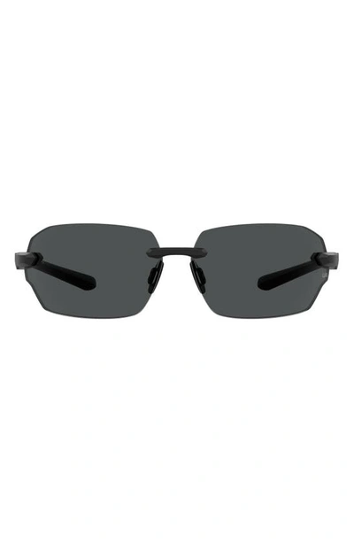 Under Armour Fire 71mm Square Sunglasses In Black Grey