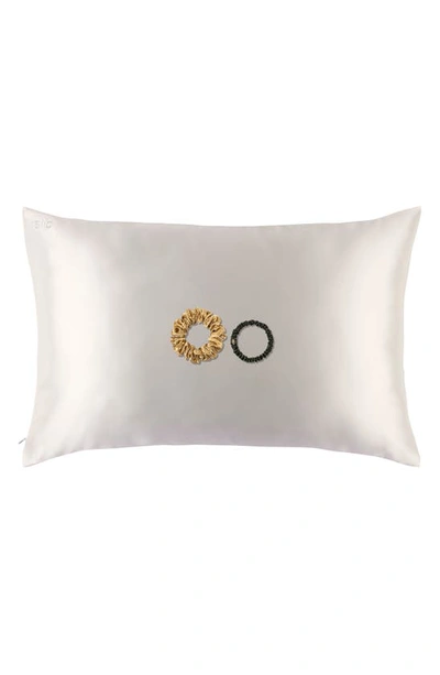 Slip The Medusa Pure Silk Pillowcase & Scrunchies Set Usd $108 Value