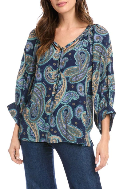Karen Kane Paisley Blouson Sleeve Top