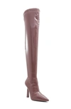 Aldo Nella Over The Knee Pointed Toe Boot In Medium Pink