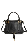 Chloé Medium Marcie Leather Satchel In Black