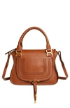 Chloé Medium Marcie Leather Satchel In Tan