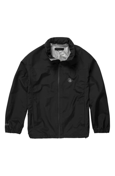 Volcom Stone Gore-tex® Hooded Windbreaker In Black