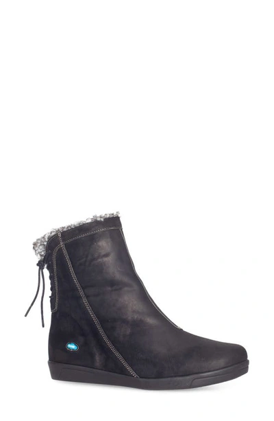 Cloud Aryana Faux Fur & Wool Lined Boot In Black Distress