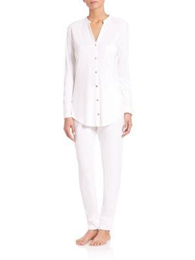 Hanro Pure Essence Pajamas In Off White