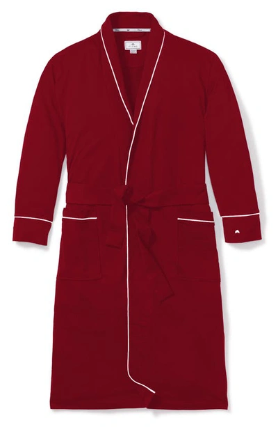Petite Plume Luxe Pima Cotton Dressing Gown In Red